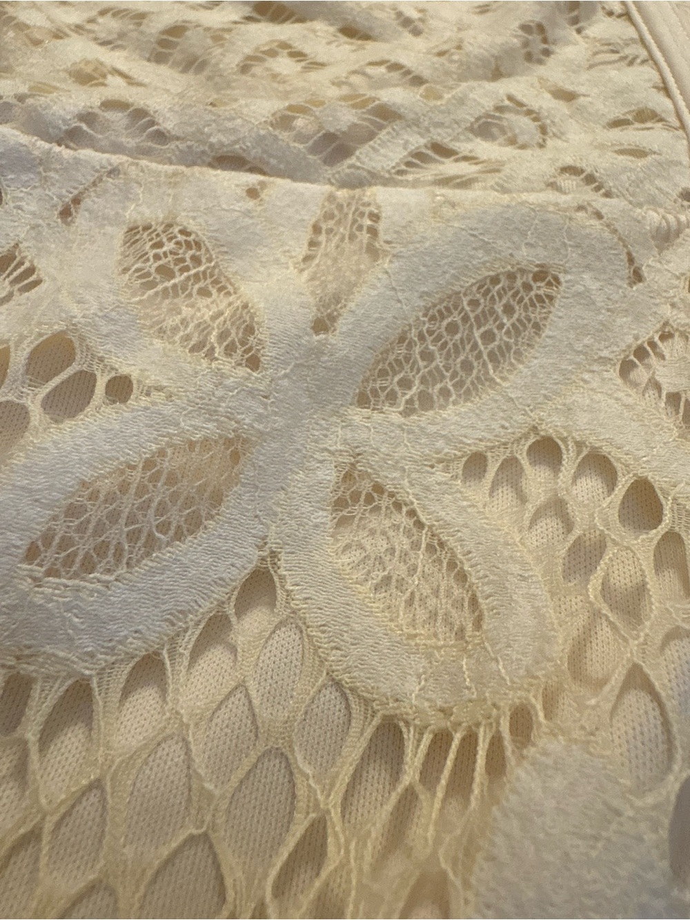 Charlotte Russe Ivory Lace Romper | Boho Bridal Fairycore Open Back Size Small - Picture 6 of 6